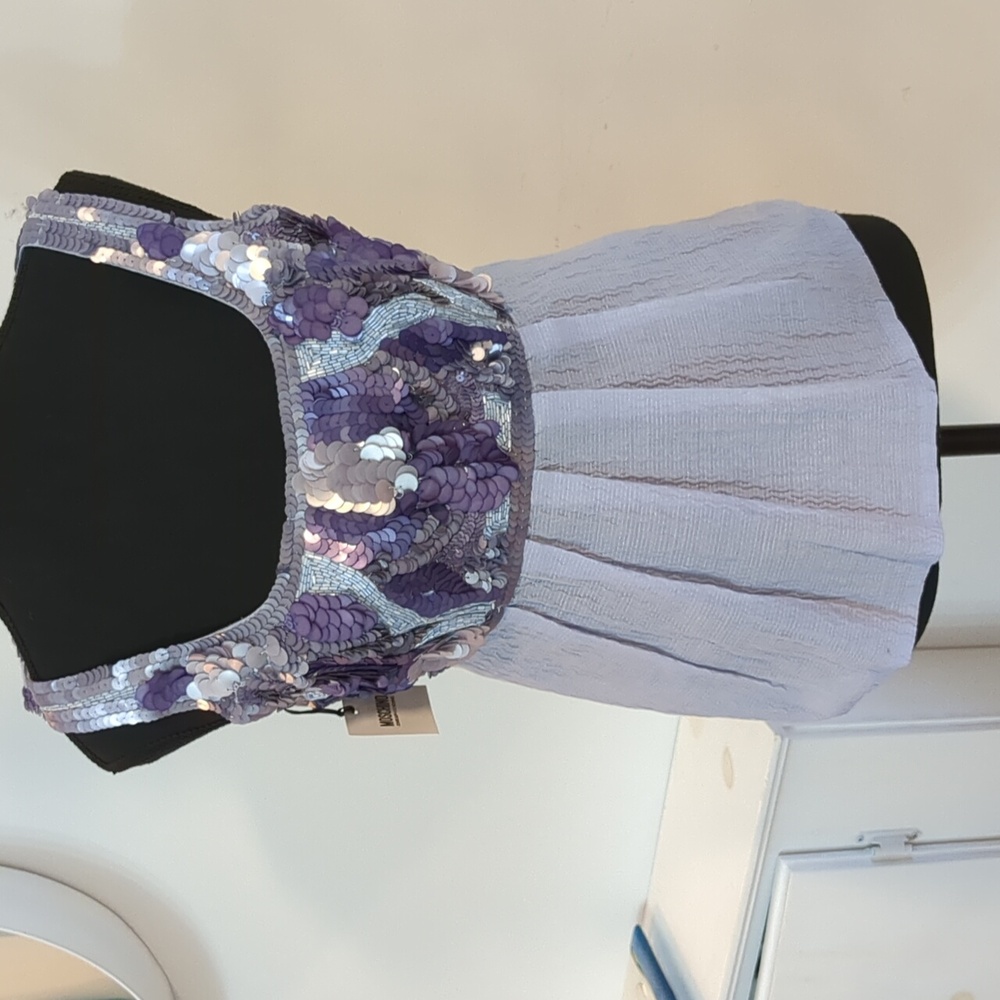 Moschino Lavender Purple Sequin Tank Top